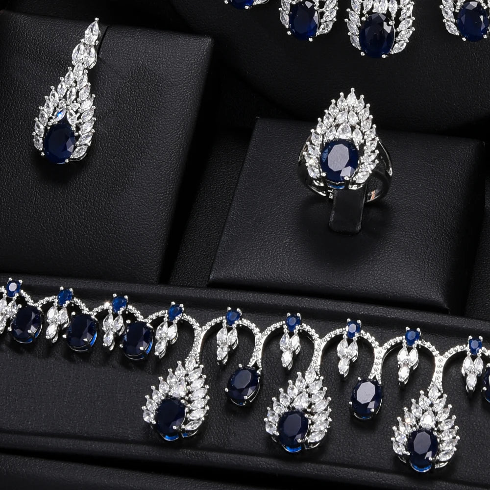 4PCS Luxury African Jewelry Dubai Bridal Jewelry Set