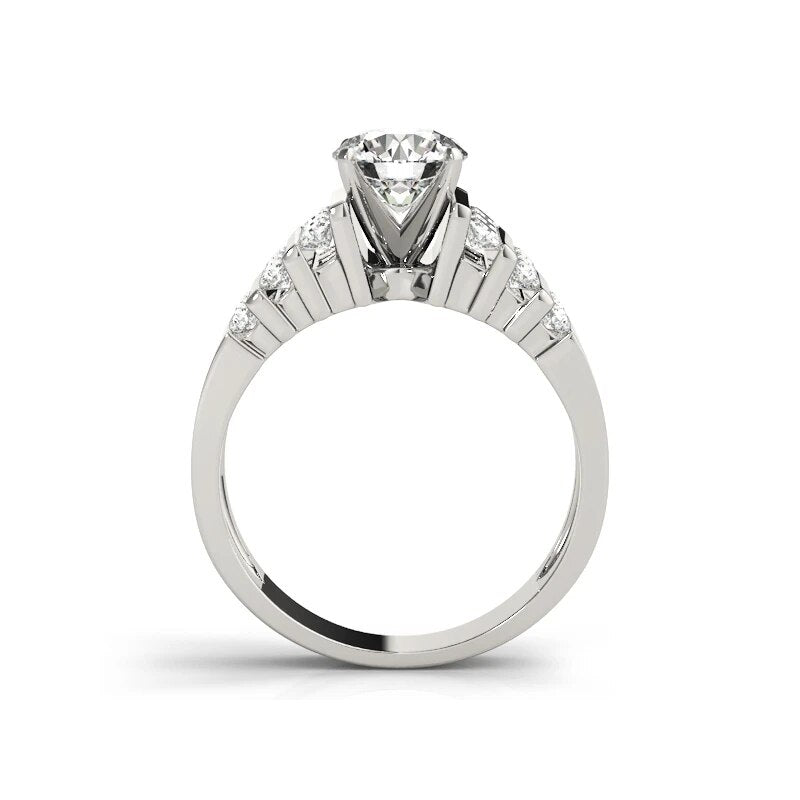 1.2 CT Moissanite Diamond Engagement Ring Sets