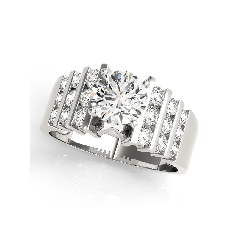 1.2 CT Moissanite Diamond Engagement Ring Sets