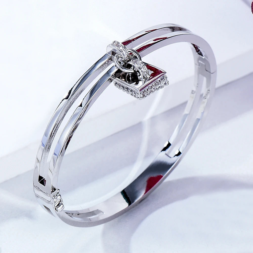 Luxury Geometric Square Bridal Wedding Jewelry Sets