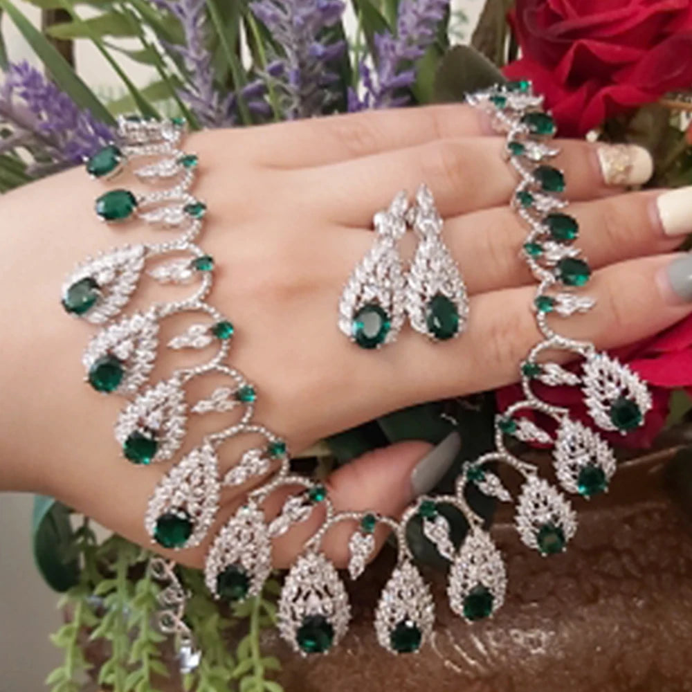 4PCS Luxury African Jewelry Dubai Bridal Jewelry Set