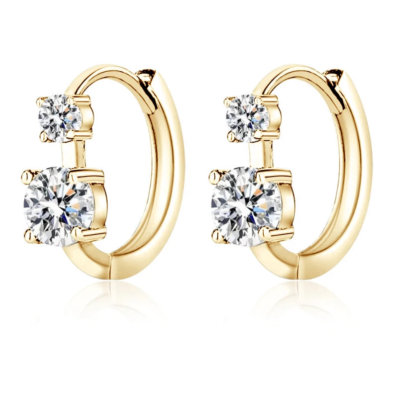 Moissanite Earrings With Certificate 925 Sterling Silver Hoop Earring