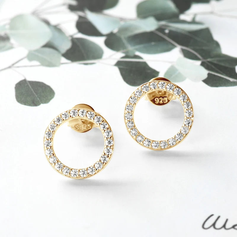 Full 1.3mm Moissanite Earring 925 Sterling Silver