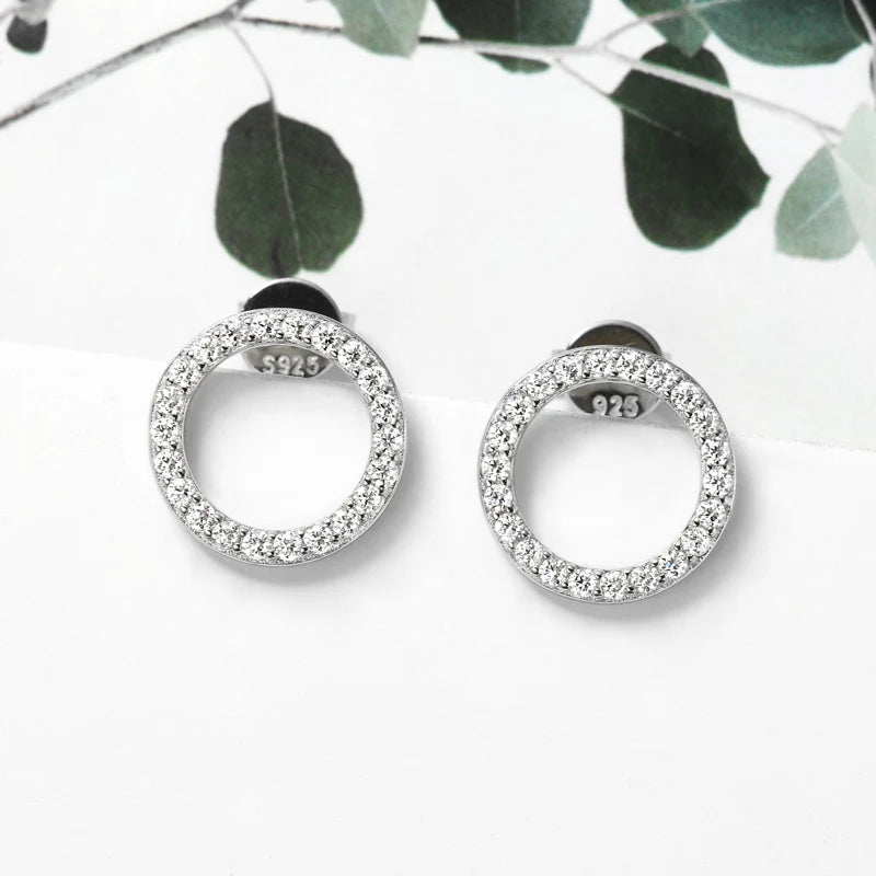 Full 1.3mm Moissanite Earring 925 Sterling Silver