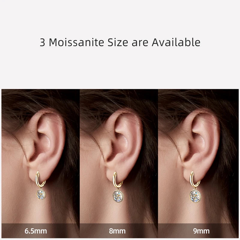 Moissanite Drop Earring For Women Girls 925 Sterling Silver Pendant Earrings