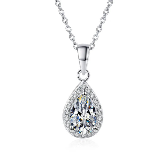 Moissanite Diamond Pendant  Necklace