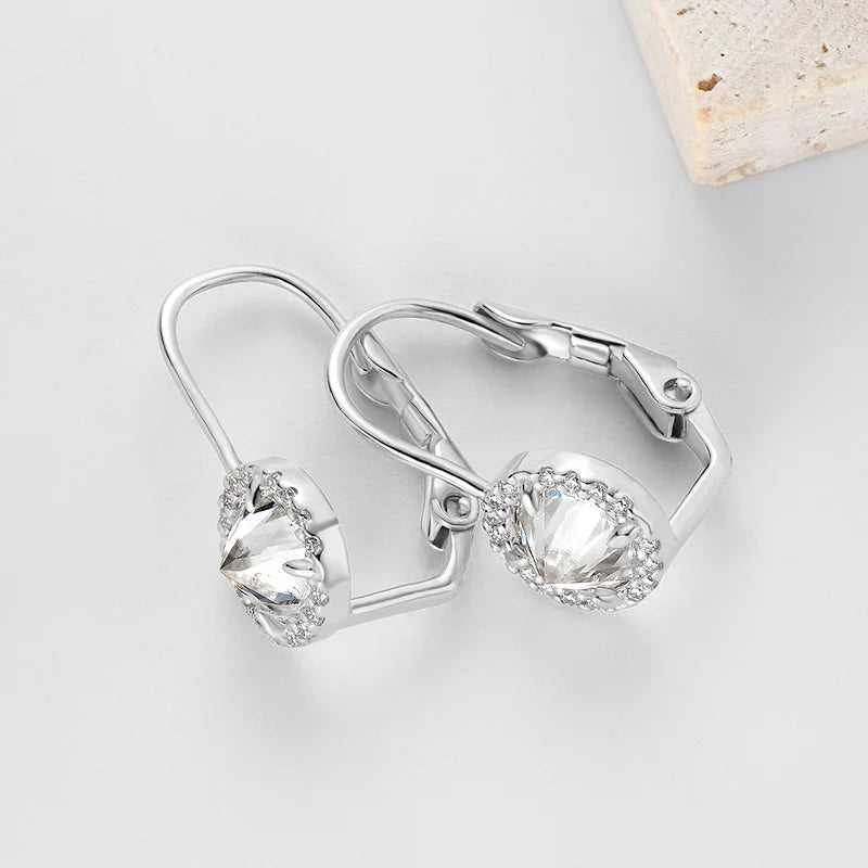 1ct Moissanite Earring 925 Sterling Silver Hoop Earrings