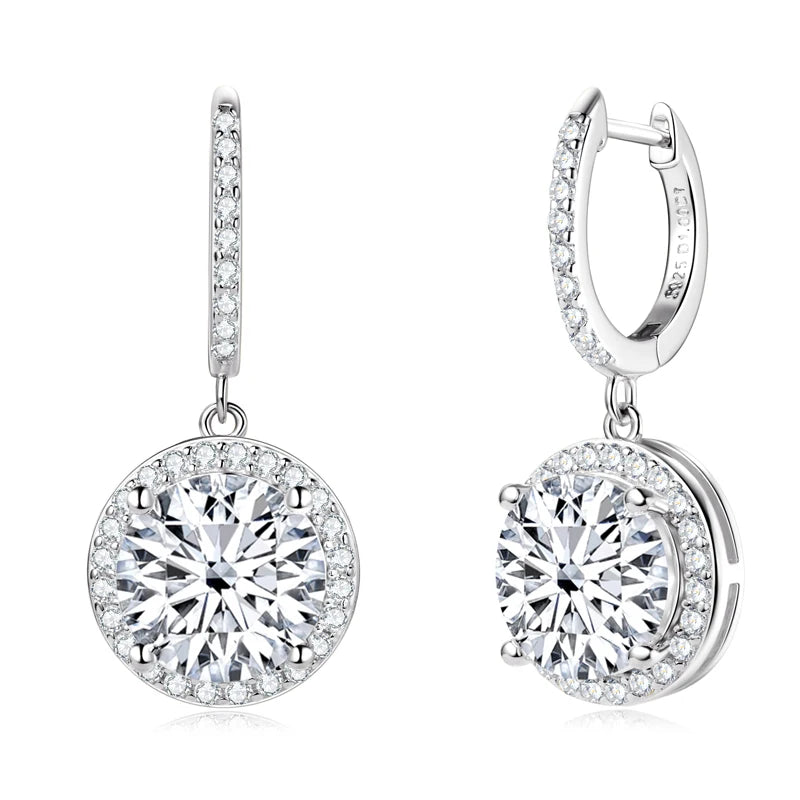 Moissanite Earring 925 Certified Silver Drop Earrings