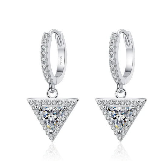 Drop Earrings Diamond 1/2ct Moissanite