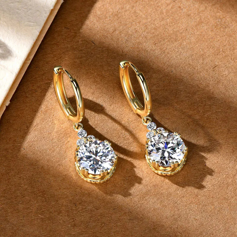 Moissanite Dangle Earrings For Women 925 Sterling Silver Drop Earring