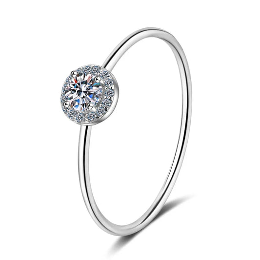 Designer 18K White Gold Moissanite Diamond  Wedding Rings