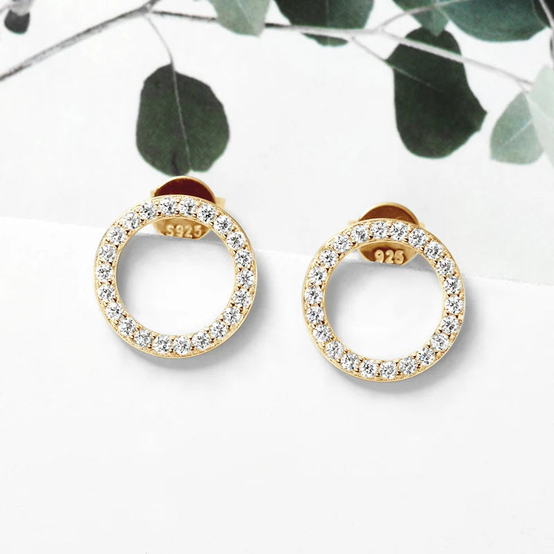 Full 1.3mm Moissanite Earring 925 Sterling Silver