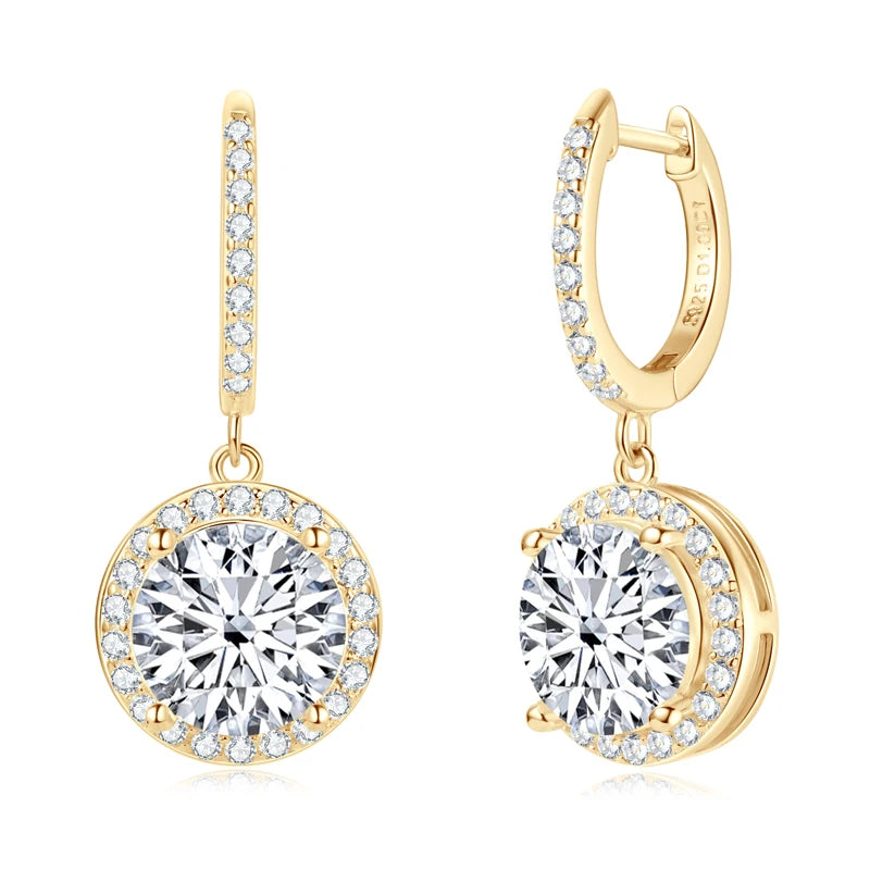 Moissanite Earring 925 Certified Silver Drop Earrings