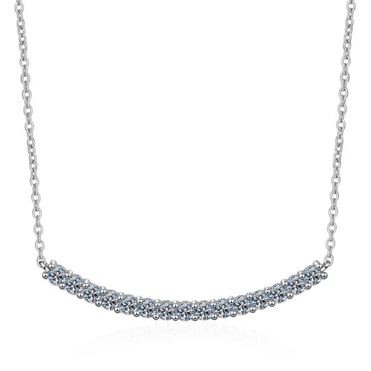 Moissanite Diamond Smile Necklace
