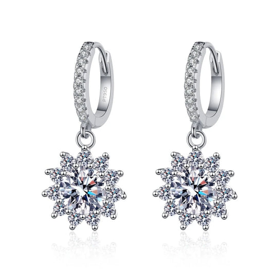 Moissanite Diamond drop earrings