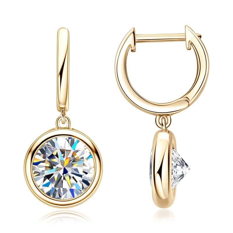 Moissanite Drop Earring For Women Girls 925 Sterling Silver Pendant Earrings