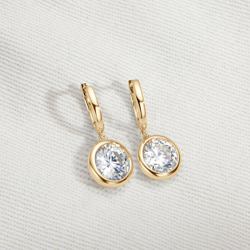 Moissanite Drop Earring For Women Girls 925 Sterling Silver Pendant Earrings