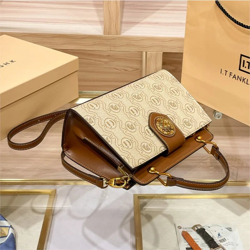 New designer high-quality shoulder bag contrasting color crossbody