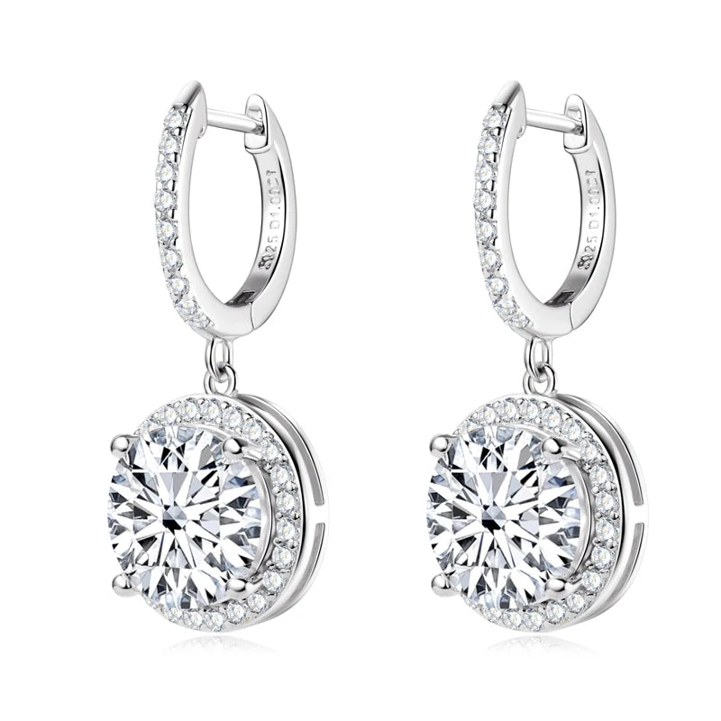 Moissanite Earring 925 Certified Silver Drop Earrings