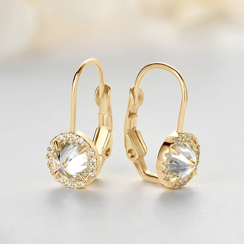 1ct Moissanite Earring 925 Sterling Silver Hoop Earrings