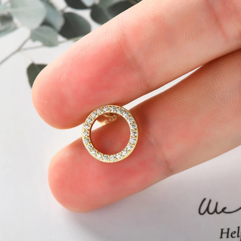 Full 1.3mm Moissanite Earring 925 Sterling Silver