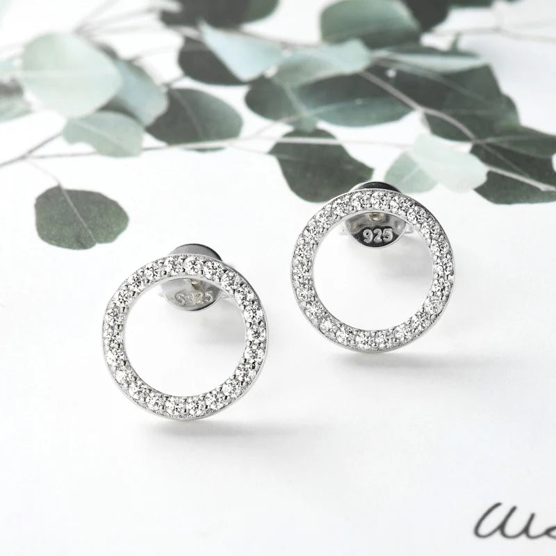 Full 1.3mm Moissanite Earring 925 Sterling Silver