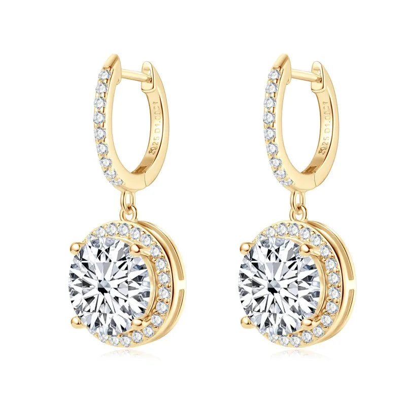 Moissanite Earring 925 Certified Silver Drop Earrings