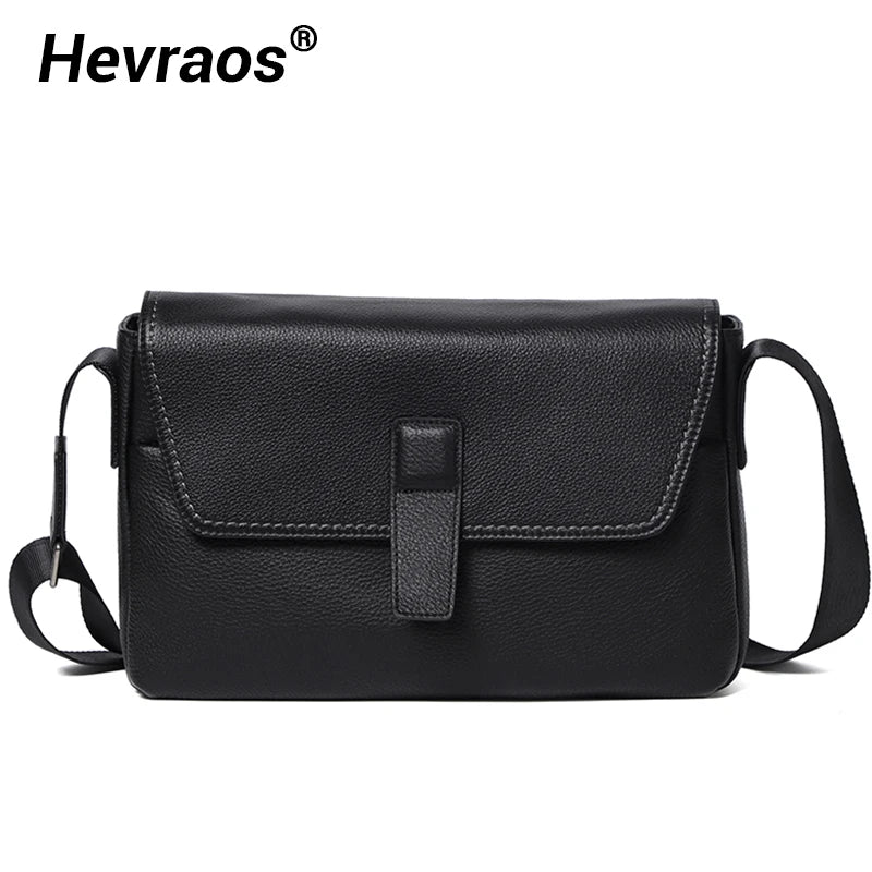 Cowhide Leather Men Bags Soft Genuine Leather Crossbody Bag