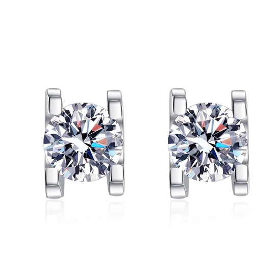 designer stud earrings Moissanite Diamond