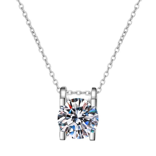 Moissanite Diamond Pendant PT950 Platinum Necklace