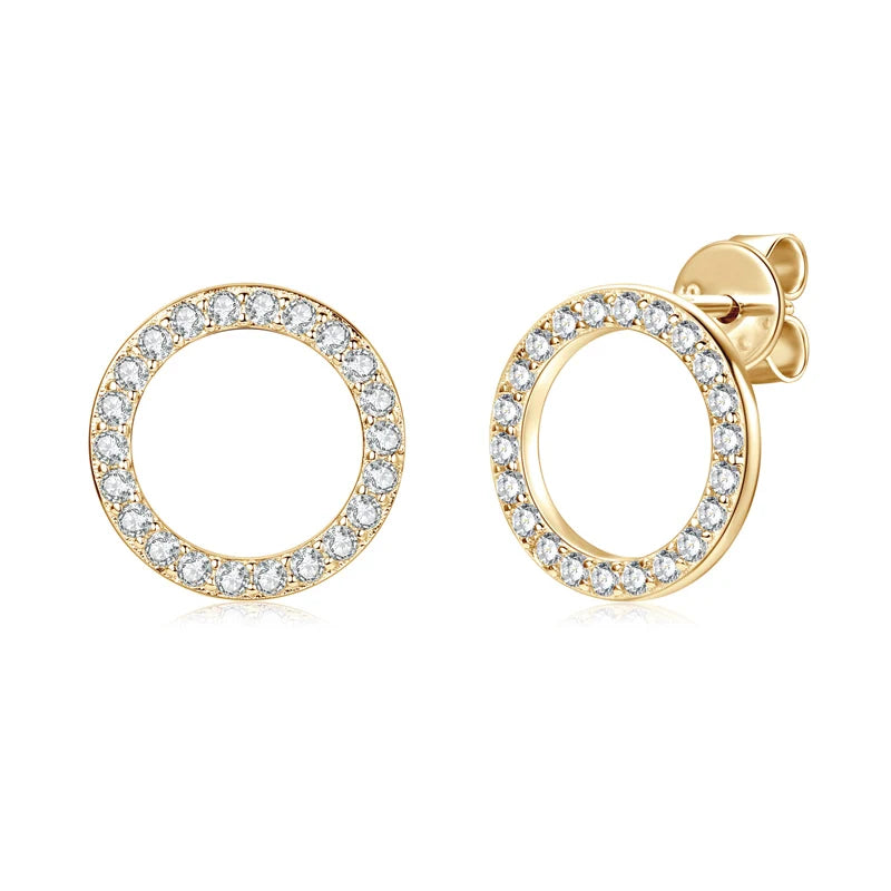 Full 1.3mm Moissanite Earring 925 Sterling Silver