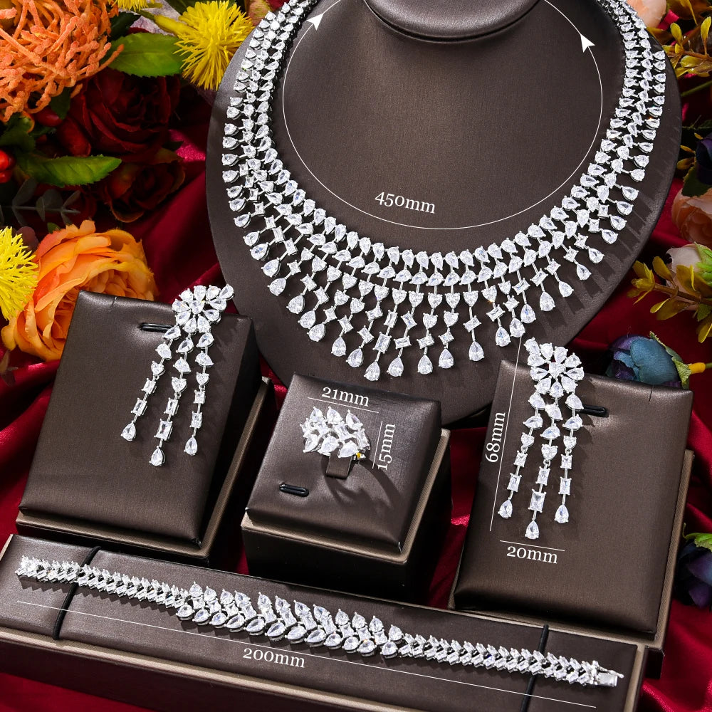 Luxury 4pcs Shiny Party Bridal Wedding