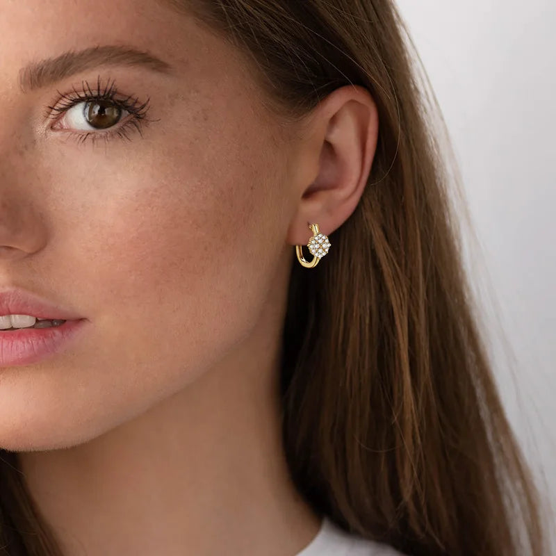 Moissanite Earring 925 Sterling Silver Hoop Earrings