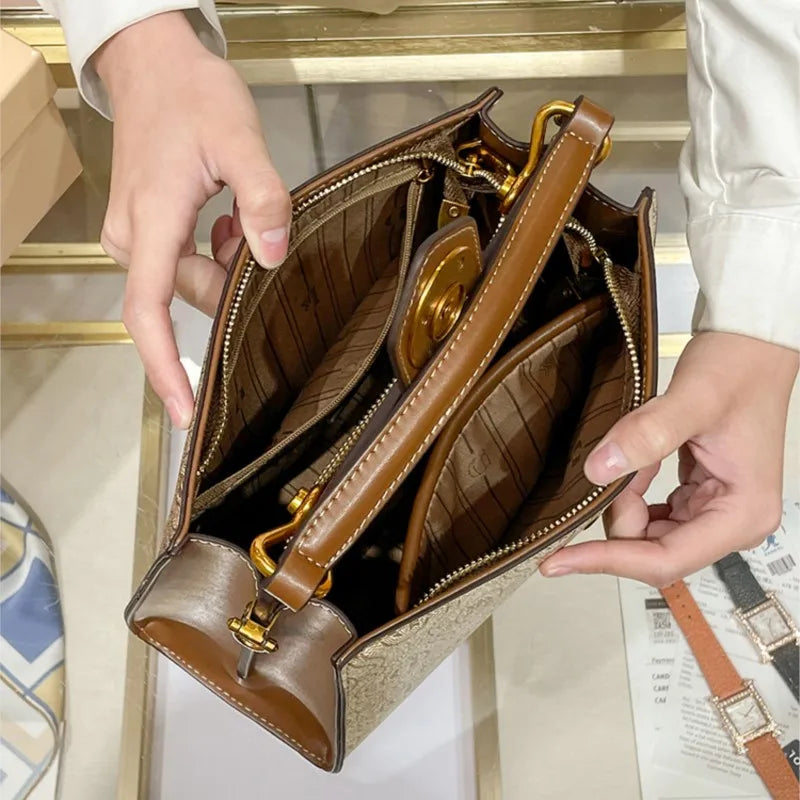 New designer high-quality shoulder bag contrasting color crossbody