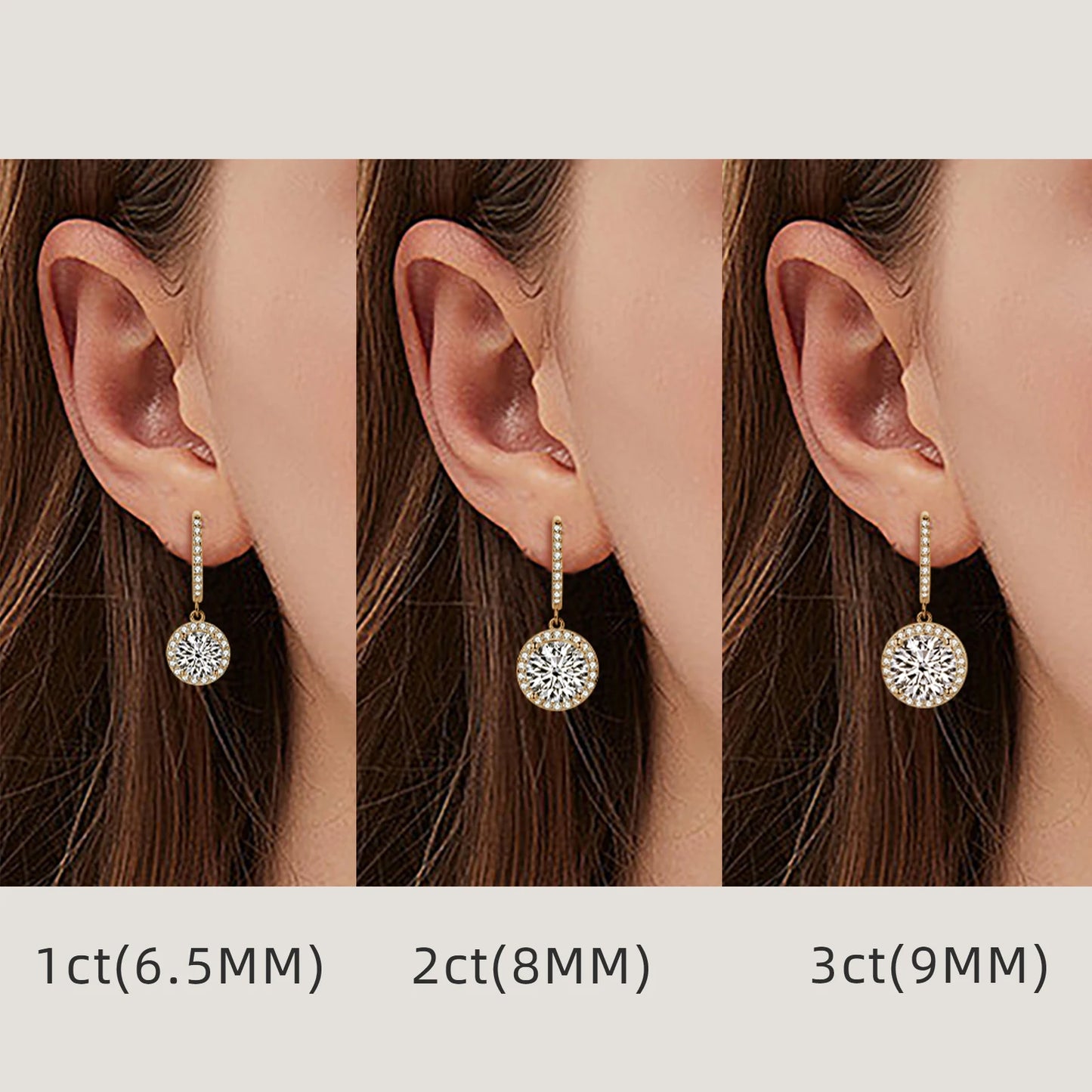 Moissanite Earring 925 Certified Silver Drop Earrings