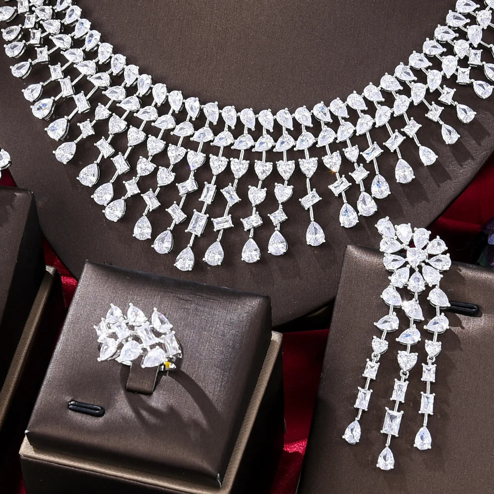 Luxury 4pcs Shiny Party Bridal Wedding