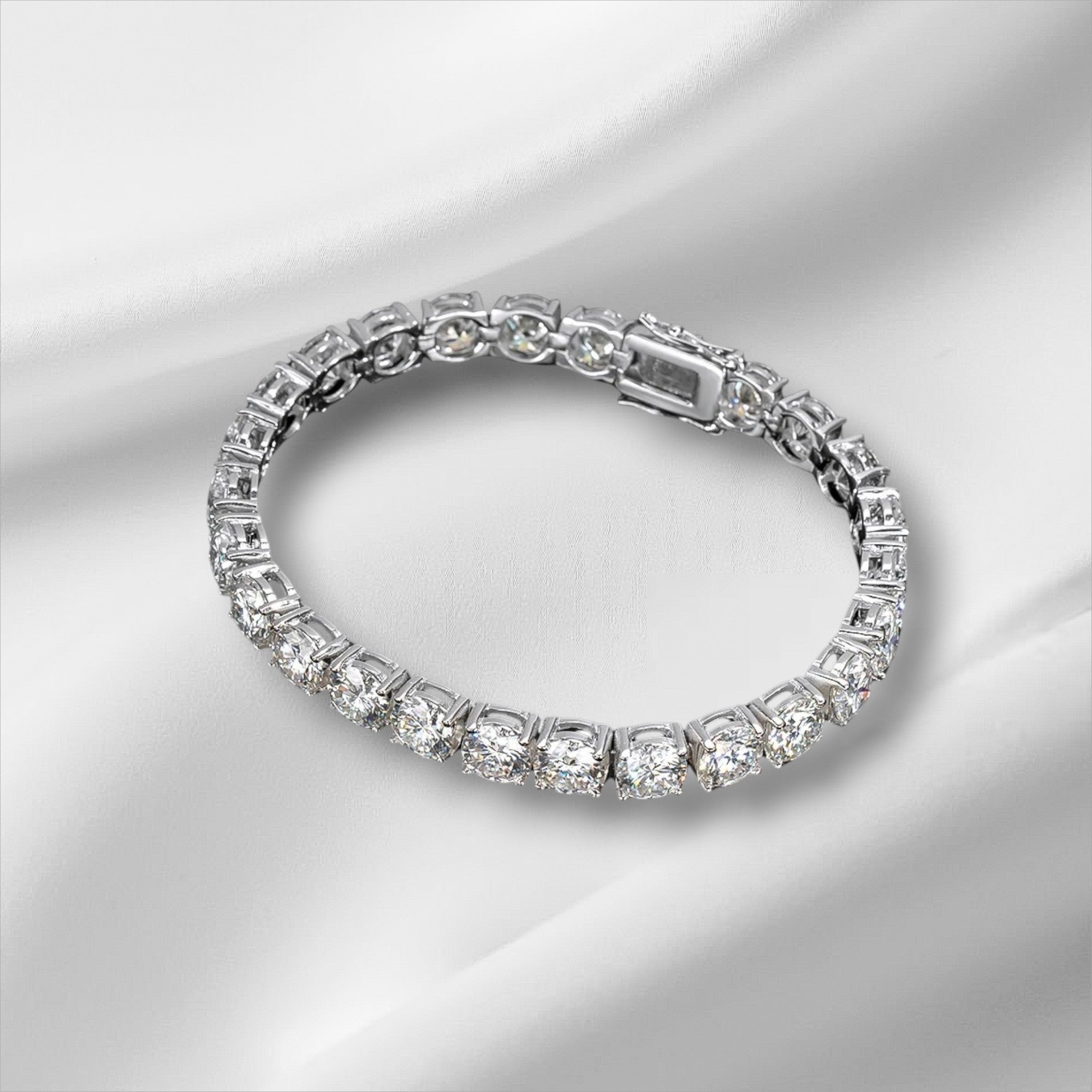 6.5mm Moissanite Tennis Bracelet | D Color S925 Silver