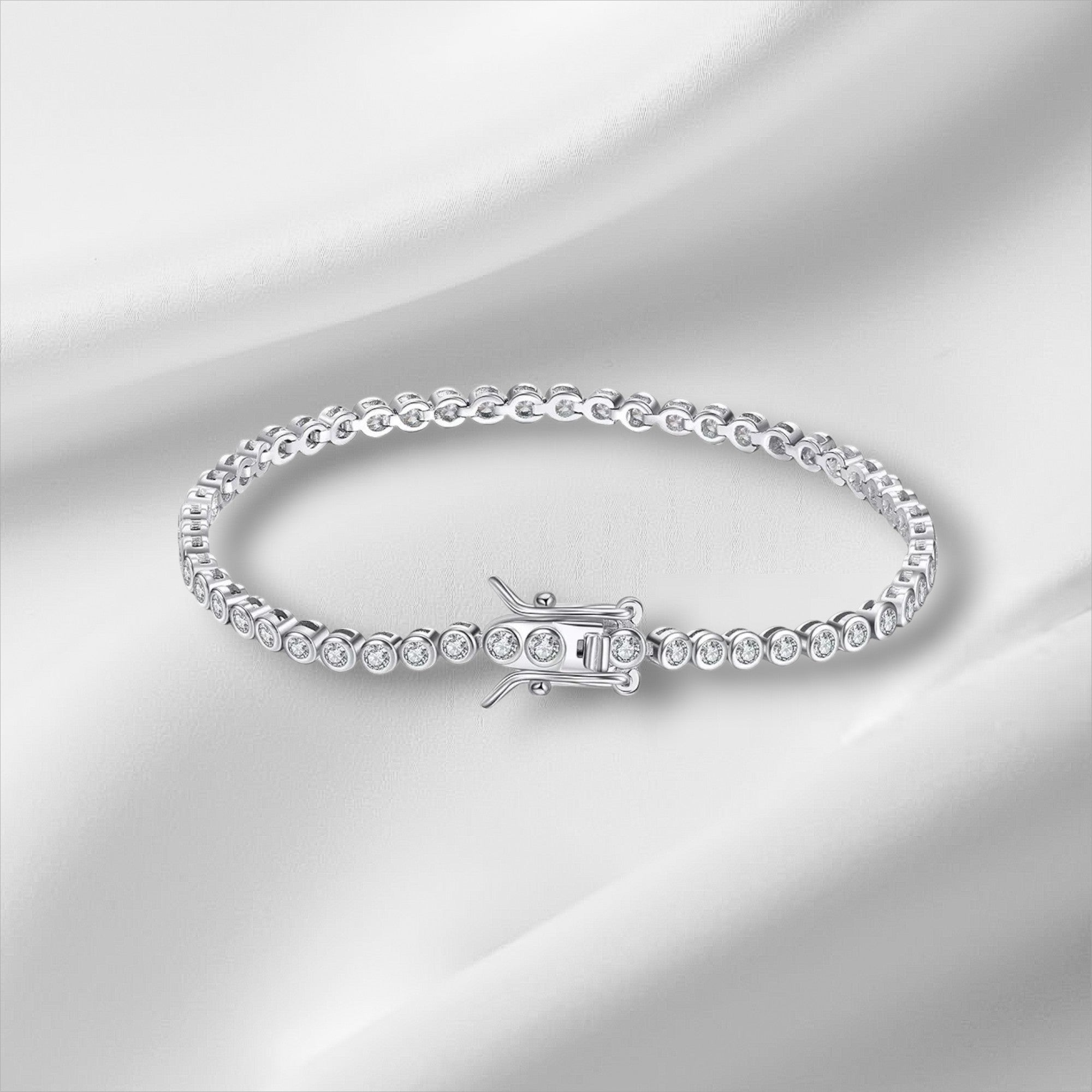 2mm Moissanite Tennis Bracelet | D VVS1 S925 Silver