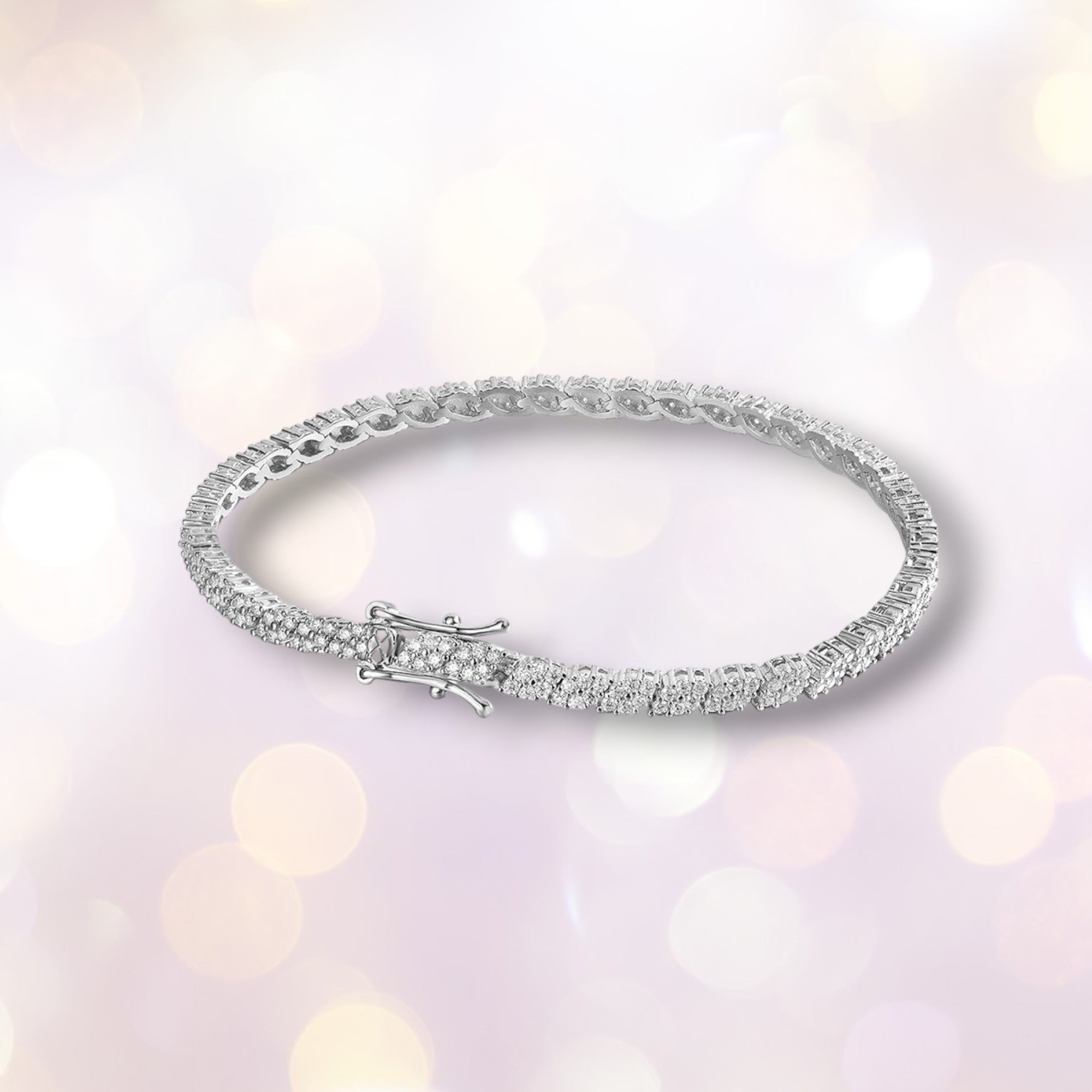 D VVS1 Moissanite Tennis Bracelet | S925 Silver 1.2mm