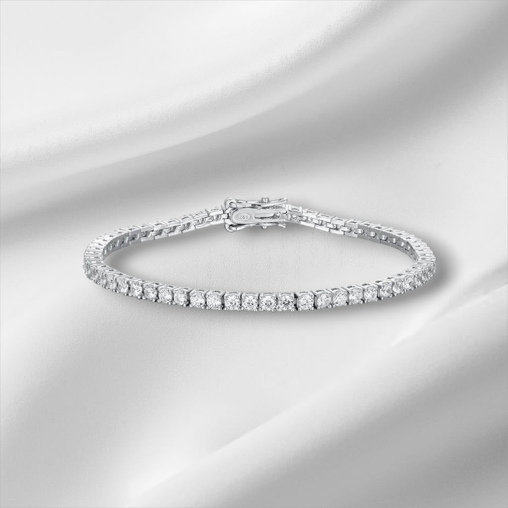 2mm Moissanite Tennis Bracelet | D Color S925 Silver