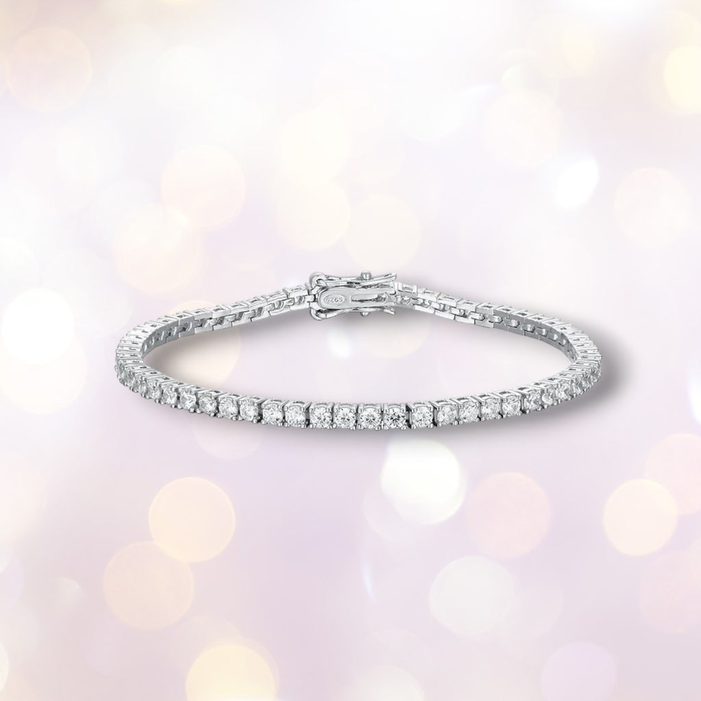 2mm Moissanite Tennis Bracelet | D Color S925 Silver