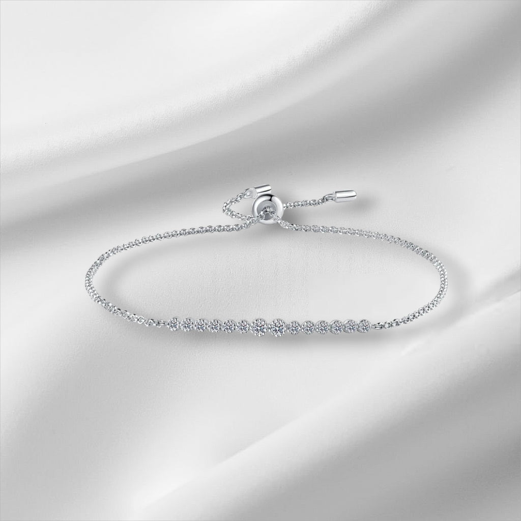 D VVS1 Moissanite Dainty Bracelet | S925 Silver 0.24ctw