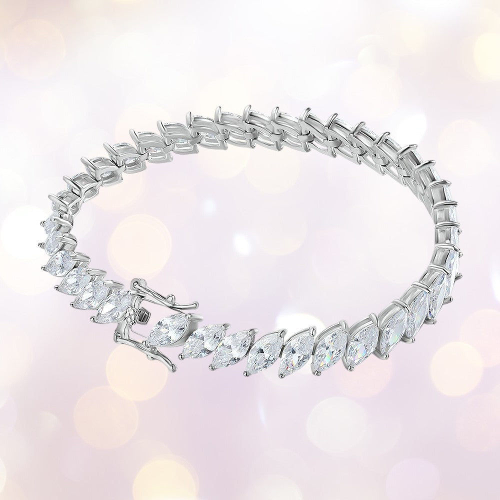 0.5ct Marquise Moissanite Tennis Bracelet | D VVS1 S925