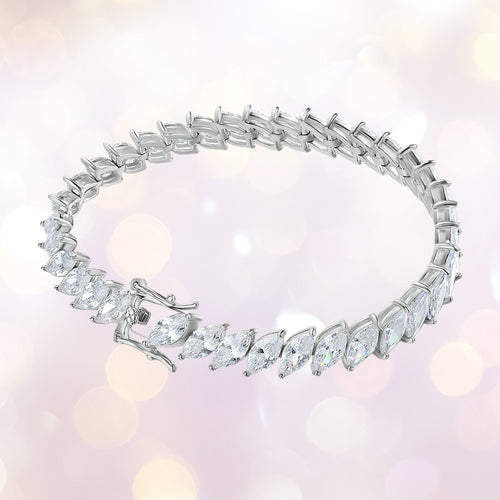 0.5ct Marquise Moissanite Tennis Bracelet | D VVS1 S925