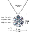 D Color VVS1 Moissanite Pendant Necklace in 925 Sterling Silver