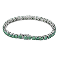 Green Moissanite Tennis Bracelet | D VVS1 S925 Silver