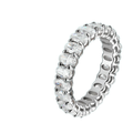 Oval Moissanite Eternity Band - D VVS1 S925 Silver 3x5mm