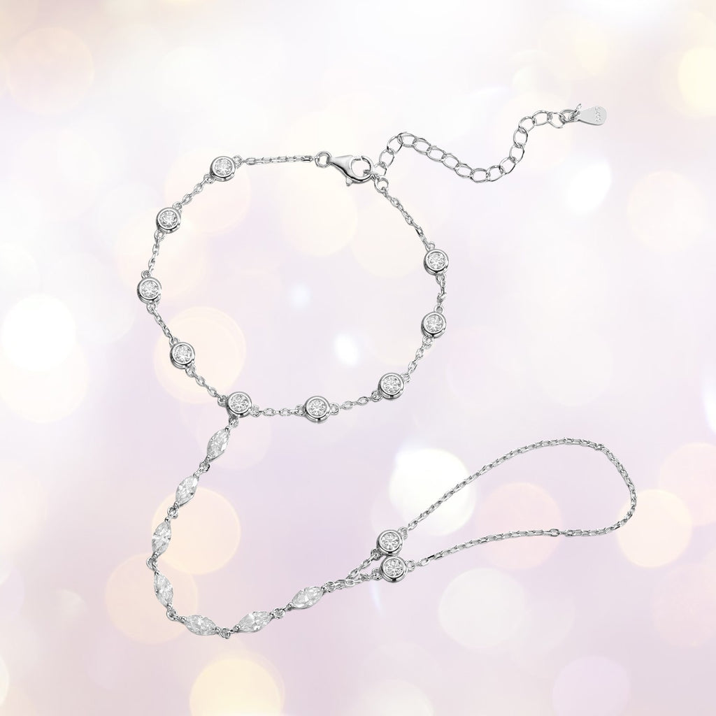 3.2ct Moissanite Bubble Bracelet | D VVS1 S925 Silver