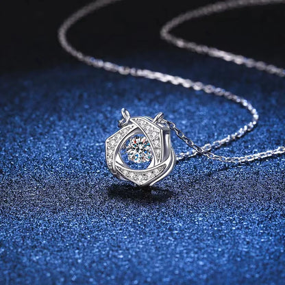 0.3ct Moissanite Rose Necklace