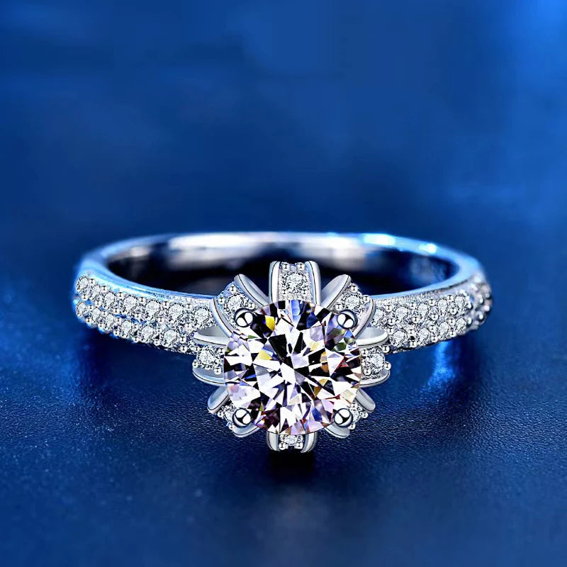 1ct Moissanite Diamond Wedding Rings